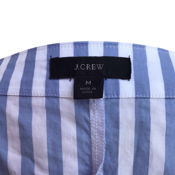 J Crew Cottage White Blue Seascape Stripe Belted Dress in Stripe Sz M NEW - Picture 10 of 12